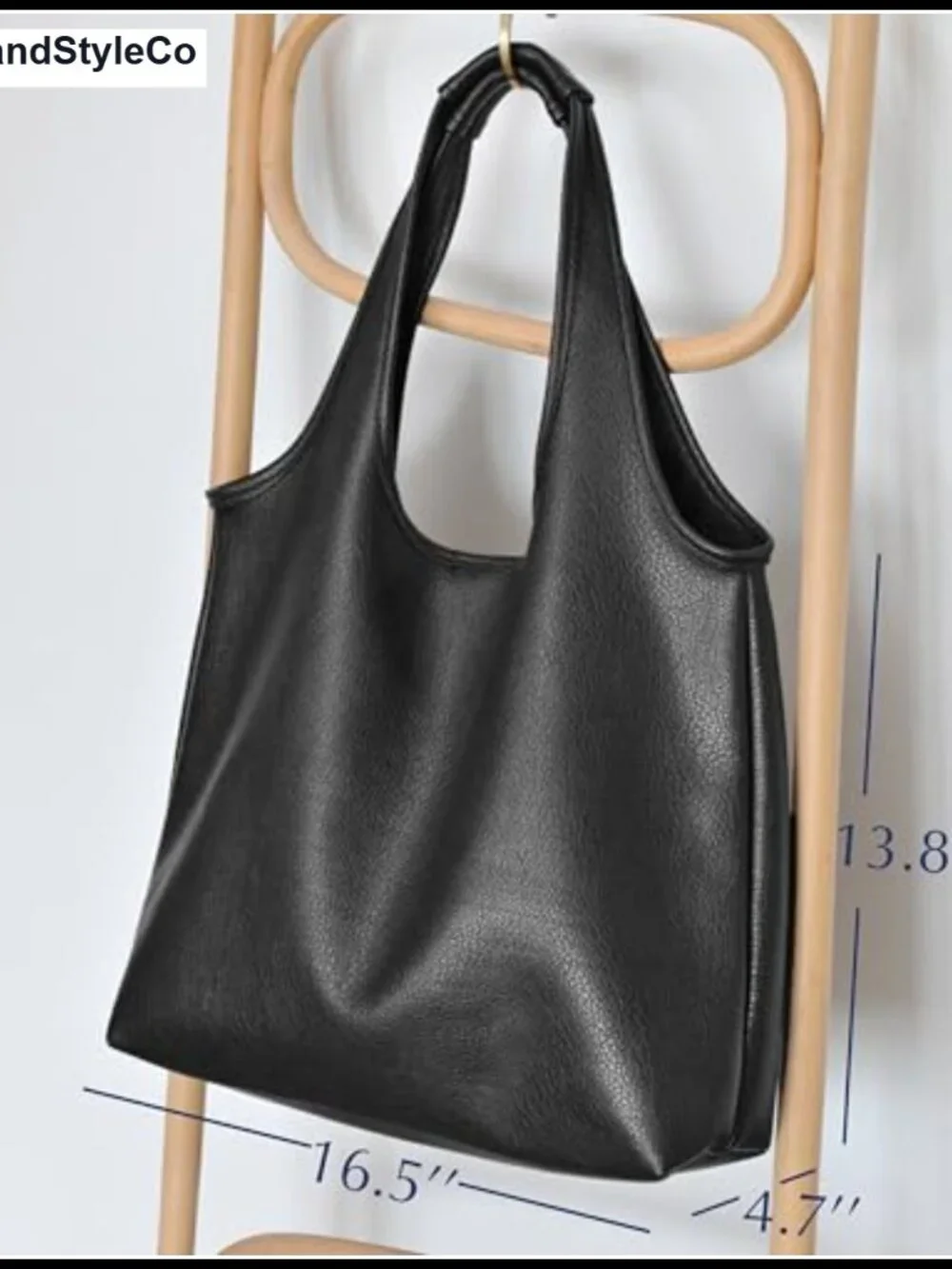 Oversized Slouchy Hobo Bag Soft Vegan Leather Tote Shopping Weekender Work